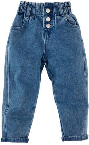 Z8 mini balloon jeans Soraya Medium blue denim Blauw Effen