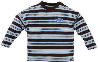 Z8 mini gestreepte longsleeve blauw donkerbruin Jongens Katoen Ronde hals - Foto 3