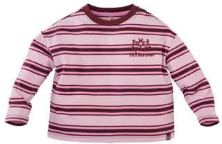 Z8 mini gestreepte longsleeve roze donkerrood Meisjes Katoen Ronde hals - Foto 3