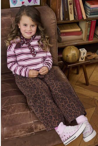 Z8 mini gestreepte longsleeve roze donkerrood Meisjes Katoen Ronde hals - Foto 4
