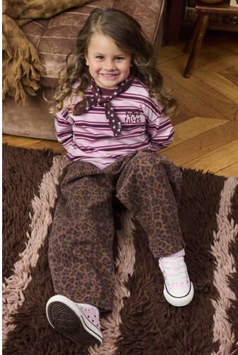 Z8 mini gestreepte longsleeve roze donkerrood Meisjes Katoen Ronde hals - Foto 5