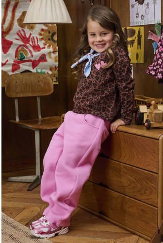 Z8 mini longsleeve met borduursels en panterprint bruin donkerbruin Meisjes Katoen Ronde hals - Foto 4