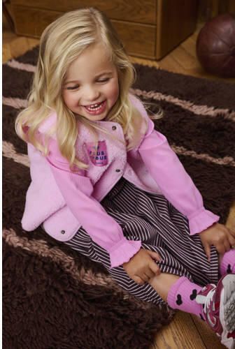 Z8 mini longsleeve met ruches lichtroze Meisjes Stretchkatoen Ronde hals - Foto 3