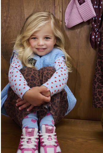 Z8 mini sokken Milou blauw roze Meisjes Katoen Hartjes maat 27-30 - Foto 2