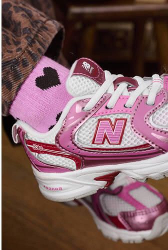 Z8 mini sokken Milou roze zwart Meisjes Katoen Hartjes maat 23-26 - Foto 2