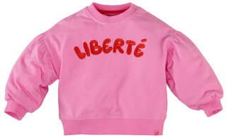 Z8 mini sweater Suki roze Meisjes Stretchkatoen Ronde hals Tekst - Foto 3