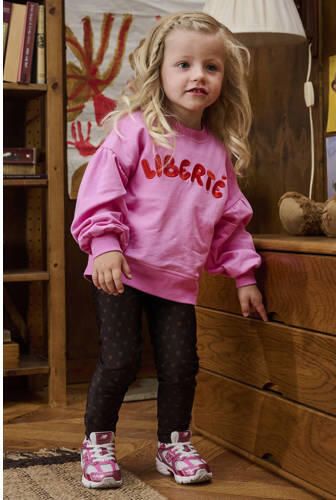 Z8 mini sweater Suki roze Meisjes Stretchkatoen Ronde hals Tekst - Foto 4