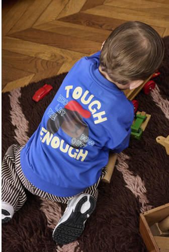 Z8 mini sweater Vinz met backprint blauw Jongens Katoen Ronde hals Backprint - Foto 4