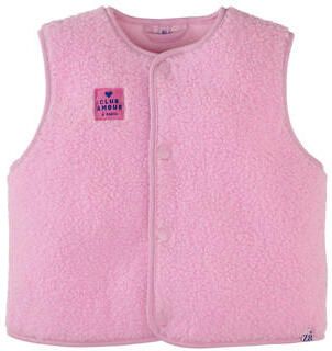 Z8 mini teddy gilet Nicole roze Meisjes Polyester Ronde hals Effen - Foto 4