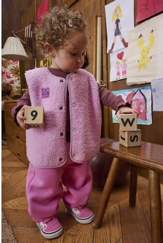 Z8 mini teddy gilet Nicole roze Meisjes Polyester Ronde hals Effen - Foto 5