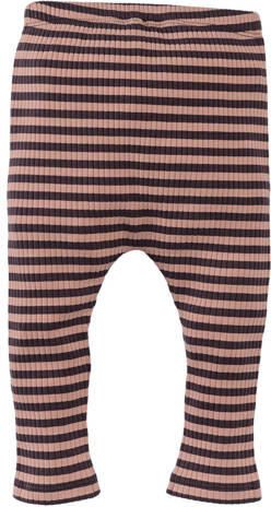 Z8 newborn babybroek Julan donkerbruin beige Jongens Stretchkatoen Streep - Foto 3