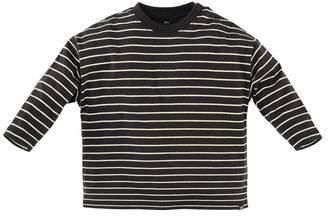 Z8 newborn gestreepte longsleeve zwart ecru Jongens Katoen Ronde hals