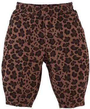 Z8 newborn katoenen babybroek met panterprint bruin Meisjes Stretchkatoen