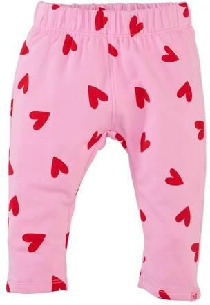 Z8 newborn legging met hartjes lichtroze rood Meisjes Stretchkatoen Hartjes