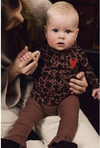 Z8 newborn longsleeve met panterprint bruin Meisjes Katoen Ronde hals - Foto 3