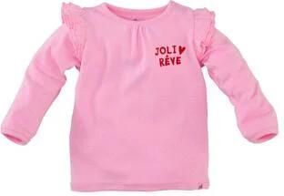 Z8 newborn longsleeve met ruches lichtroze Meisjes Stretchkatoen Ronde hals