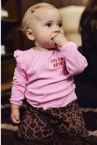 Z8 newborn longsleeve met ruches lichtroze Meisjes Stretchkatoen Ronde hals - Foto 3