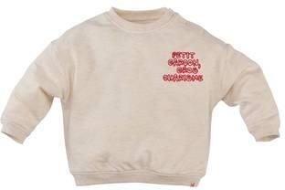 Z8 newborn sweater met tekst zand Beige Jongens Stretchkatoen Ronde hals