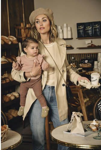 Z8 romper Noelle met ruches lichtroze Meisjes Katoen Ronde hals Effen 56