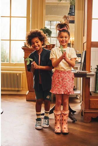 Z8 skort Yasmina koraalrood Rok Meisjes Stretchkatoen Blad 122 - Foto 2