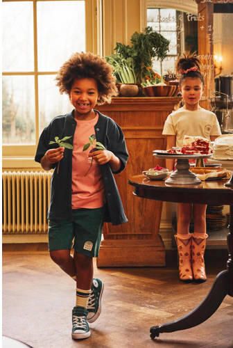 Z8 sweatshort Fabio groen Korte broek Jongens Stretchkatoen Effen 110