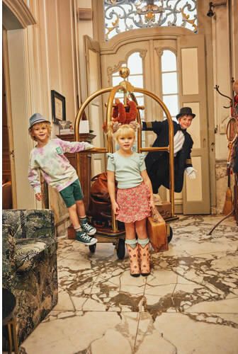 Z8 T-shirt Cherli groen Meisjes Katoen Ronde hals Effen 140 146 - Foto 2