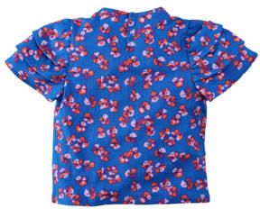 Z8 top Hue met all over print blauw roze Meisjes Polyester Ronde hals All over print 116 122