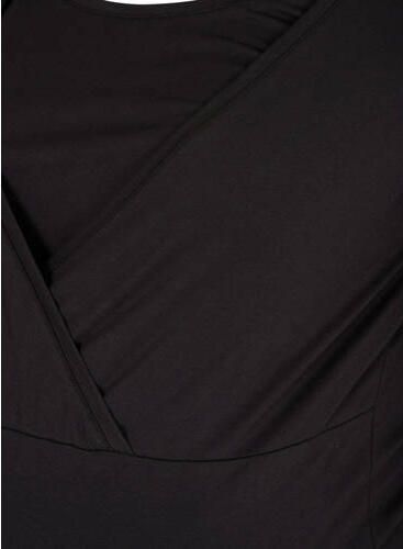Zizzi Maternity zwangerschaps- en voedingstop zwart T-shirt Dames Stretchkatoen Ronde hals 42 44 - Foto 3