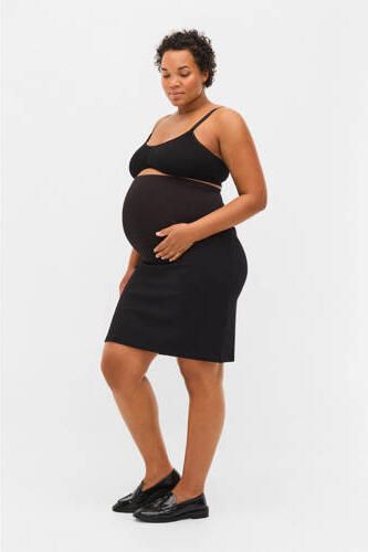 Zizzi Maternity zwangerschapsrok zwart Dames Viscose Effen 42 44 - Foto 4
