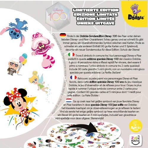 Zygomatic Board Game Studio Dobble Disney 100th Anniversary NL Kaartspel - Foto 3