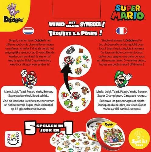 Zygomatic Board Game Studio Dobble Super Mario kaartspel
