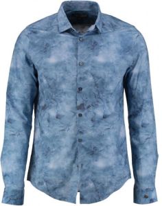 Cast iron blauw stretch overhemd