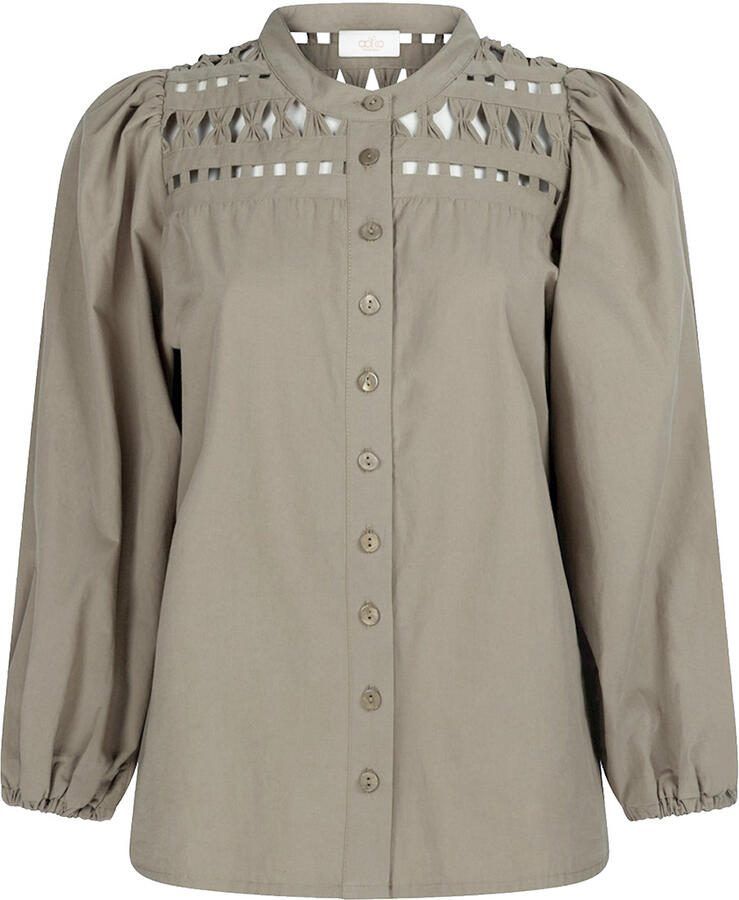 Aaiko Blouse met opengewerkte details Paiva groen