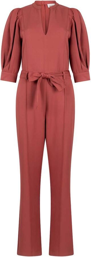 Aaiko Jumpsuit met strikceintuur Hellen rood - Foto 8