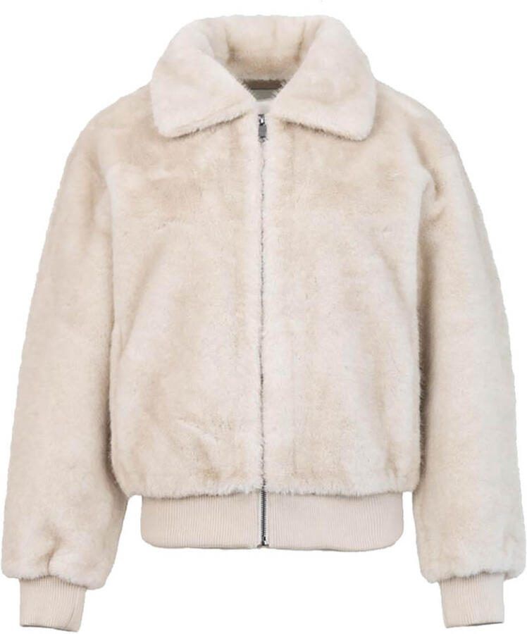 Alter Ego Faux mink bomberjas Linn naturel