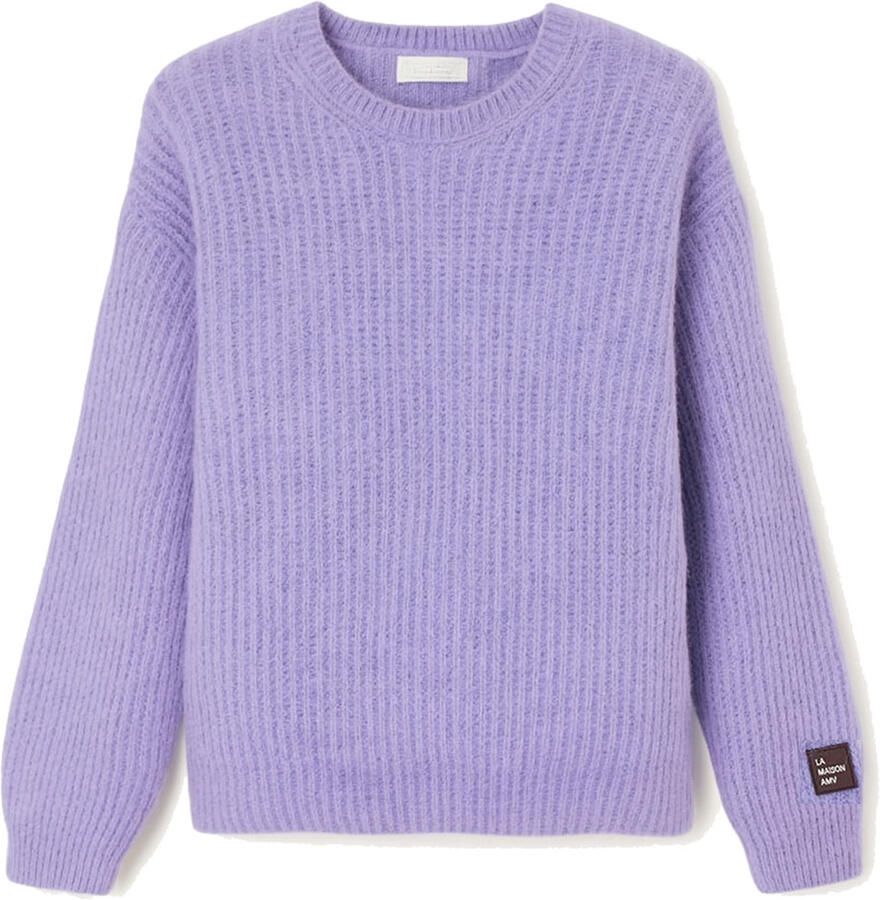 American vintage Oversized gebreide trui East paars