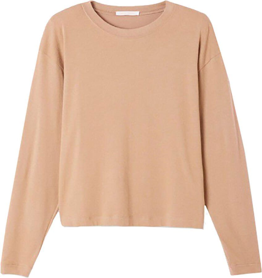 American vintage Superzachte top Ypawood camel