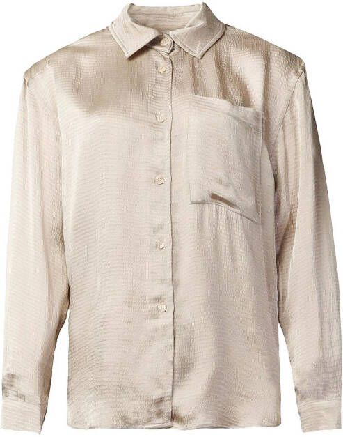 American vintage Oversized shine blouse Shan naturel