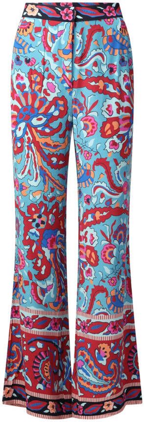 BA&SH CrÃªpe broek met retroprint Milou blauw