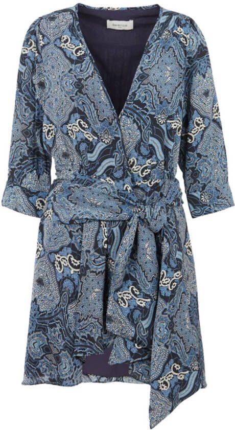 Berenice Jurk met print Redwan blauw