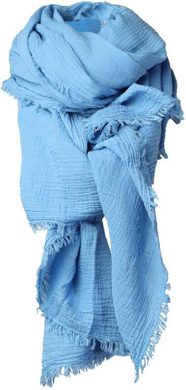 Bianca van Leur Shawls Mousseline xl-shawl Mila blauw