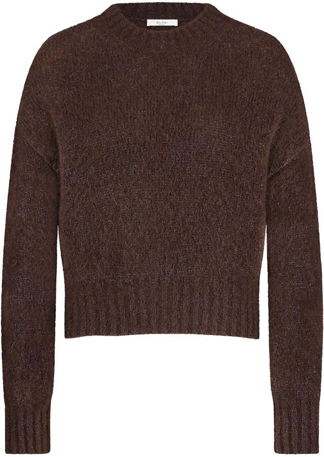By-bar Mohair + lurex trui Sonny bruin