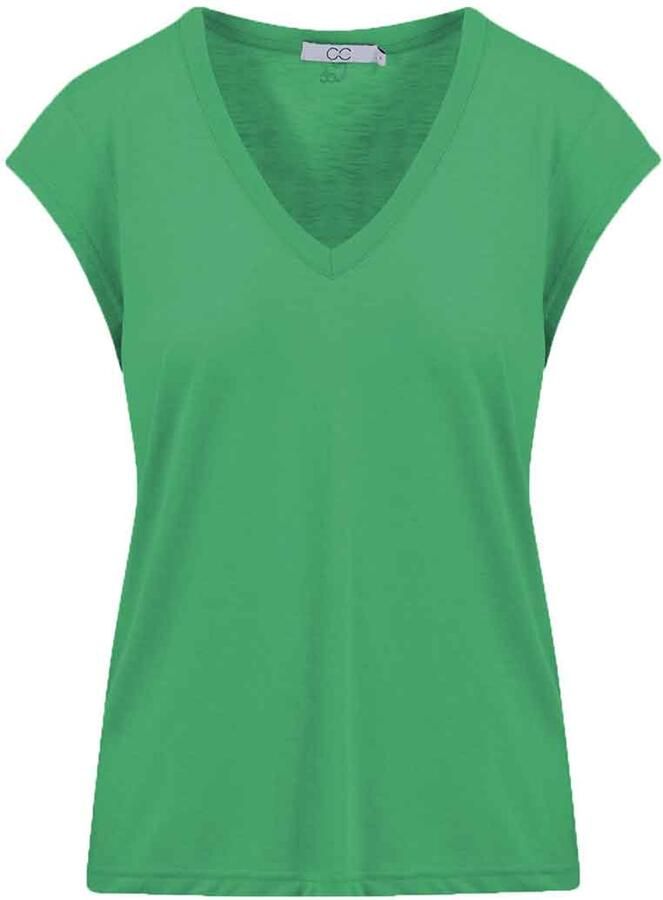CC HEART Dames Tops & T-shirts Basic V-neck T-shirt Groen - Foto 2