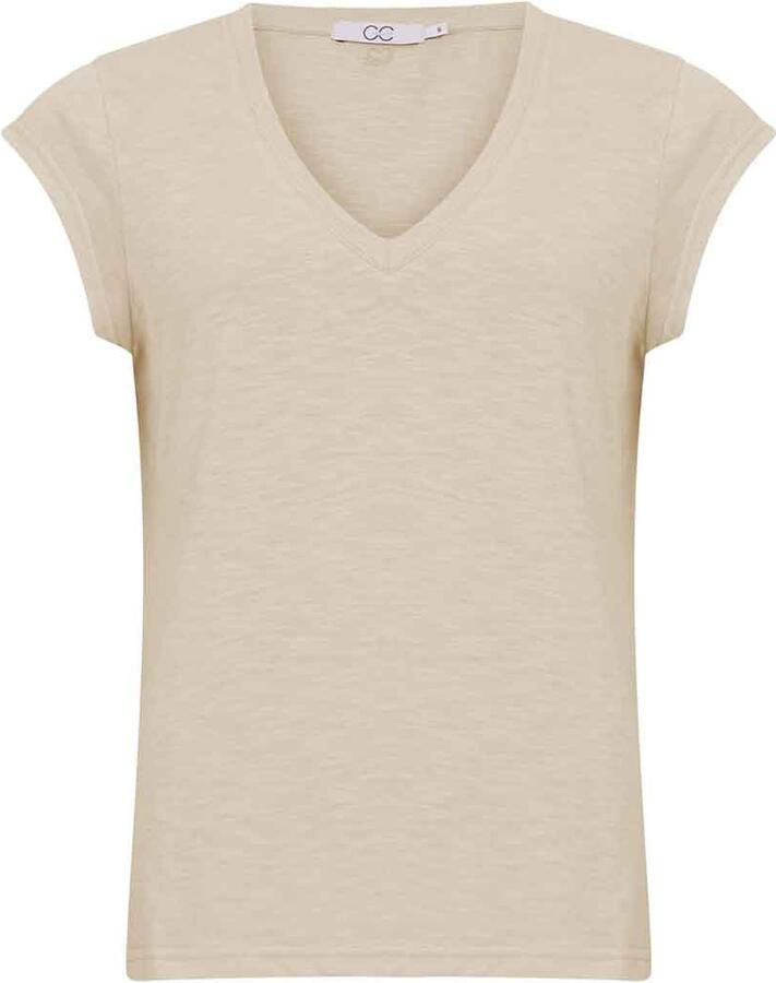 CC HEART Dames Tops & T-shirts Basic V-neck T-shirt Gebroken Wit - Foto 5