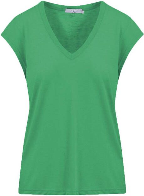 CC Heart T-shirt met V-hals Vera groen