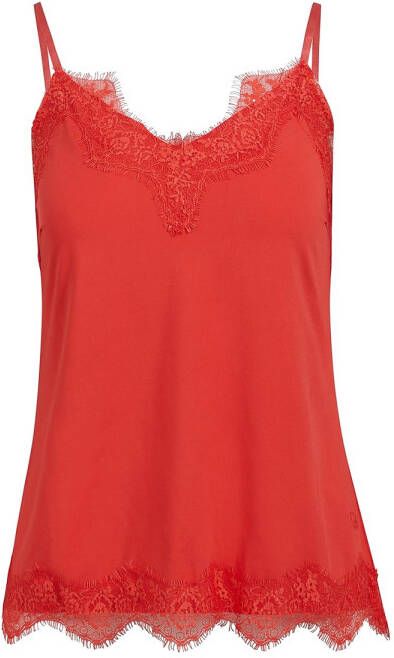CC Heart Top met kanten details Puck rood