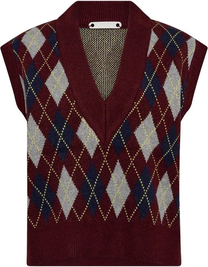 Co'Couture Geruite spencer Row bordeaux