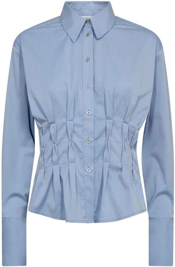 Co'Couture Katoenen getailleerde blouse Poppy blauw