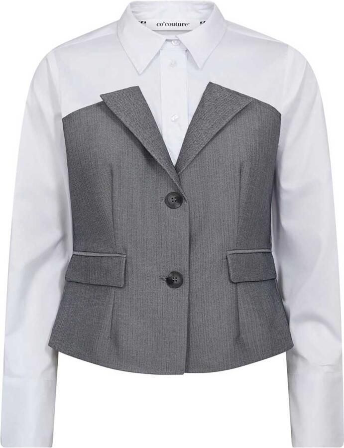 Co'Couture Tailored blouse met corset Polly wit