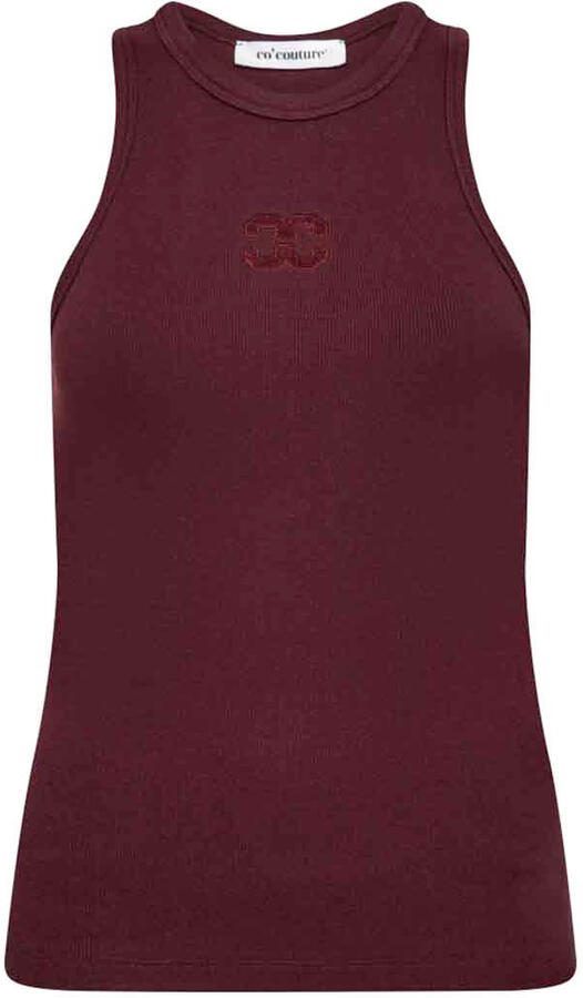 Co'Couture Tanktop met logo Sahara bordeaux